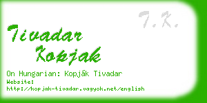 tivadar kopjak business card