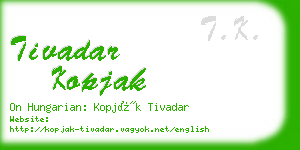 tivadar kopjak business card